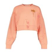 Verf Splatter Sweatshirt Palm Angels , Orange , Dames