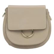 Italiaans Leren Kleine Beige Crossbody Tas Er00115027 Estro , Beige , ...