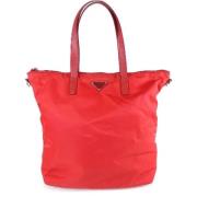 Pre-owned Nylon totes Prada Vintage , Red , Dames