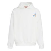 katoenen hoodie met druipend print Marni , White , Heren