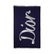 Klassieke Plaid Signature Sjaal Dior , Blue , Unisex