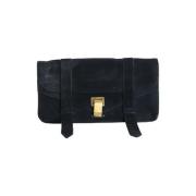 Pre-owned Suede shoulder-bags Proenza Schouler Pre-owned , Blue , Dame...
