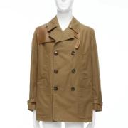 Pre-owned Leather outerwear Gucci Vintage , Brown , Heren