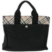 Pre-owned Canvas totes Burberry Vintage , Black , Dames