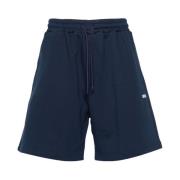 Gedrukte Jersey Shorts Msgm , Blue , Heren