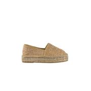 Mesh Teen Gesloten Sneakers Espadrilles , Beige , Dames