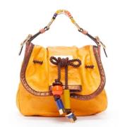 Pre-owned Leather handbags Louis Vuitton Vintage , Yellow , Dames