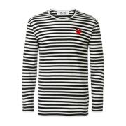 Gestreept Langemouw Hart T-Shirt Comme des Garçons Play , Multicolor ,...