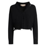 Katoenen cropped vest Marni , Black , Dames