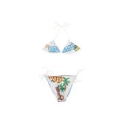 Driehoek Bikini Set met Multicolor Print Barrow , Multicolor , Dames