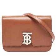 Pre-owned Leather shoulder-bags Burberry Vintage , Brown , Dames