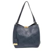 Pre-owned Leather totes Burberry Vintage , Blue , Dames