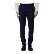 Slim Geruite Broek Daniele Alessandrini , Blue , Dames