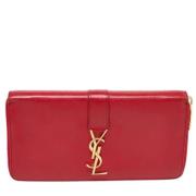 Pre-owned Leather wallets Yves Saint Laurent Vintage , Red , Dames