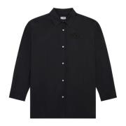 Loose shirt with 3D embroidery Diesel , Black , Dames