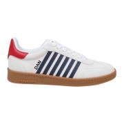 Suede Wit/Blauw Sneakers Aw24 Dsquared2 , White , Heren