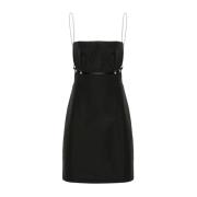 Zwarte Bustier-stijl Jurk met Satijnen Riem Givenchy , Black , Dames