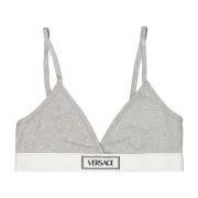 Vintage '90s Brassiere Driehoek V-hals Versace , Gray , Dames