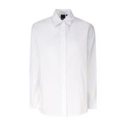 Klassieke Witte Shirt met Logo Borduurwerk Pinko , White , Dames