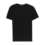Zwart Crew Neck Korte Mouw T-Shirt Tom Ford , Black , Heren