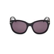 Stijlvolle zonnebril voor vrouwen Tom Ford , Black , Unisex