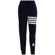 Blauwe Katoenen Jogger Broek met Contrasterend Detail Thom Browne , Bl...