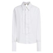 popeline overhemd met ruches Marni , White , Dames