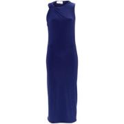 Blauwe Knoop Detail Jurk Sportmax , Blue , Dames