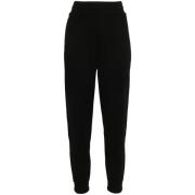 Zwarte Logo Katoenen Sweatpants Moncler , Black , Dames