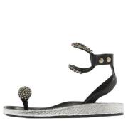 Pre-owned Leather sandals Isabel Marant Pre-owned , Black , Dames