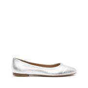 Metallic Platte Schoenen Zilver Chloé , Gray , Dames