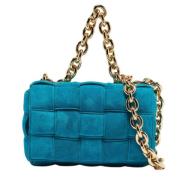 Pre-owned Suede handbags Bottega Veneta Vintage , Blue , Dames