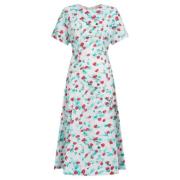 Poplin midi-jurk met droomprint Marni , Multicolor , Dames