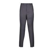 Wollen broek met rechte snit en piping Dior , Gray , Heren