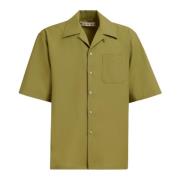 Tropical wool bowling shirt Marni , Green , Heren