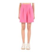 Bermuda shorts met hoge taille in stretch viscose Hinnominate , Pink ,...