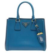 Pre-owned Leather totes Prada Vintage , Blue , Dames