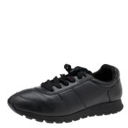 Pre-owned Leather sneakers Prada Vintage , Black , Heren