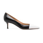 Wit Zwart Leren Pumps Francesco Russo , Multicolor , Dames