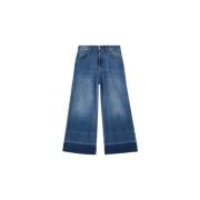 Blauwe Wide Leg Jeans Ss21 Liu Jo , Blue , Dames