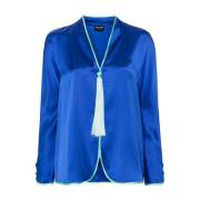 Elegante Overhemden Collectie Giorgio Armani , Blue , Dames