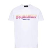 Witte T-shirts & Polos voor mannen Dsquared2 , White , Heren