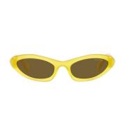 Cat-Eye Zonnebril Glimpse Stijl Miu Miu , Yellow , Dames