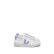 Witte Sneakers met Lichtblauw Detail Veja , White , Heren