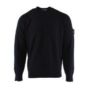 Blauwe Katoenen Sweater 8015536b4 v0020 Stone Island , Blue , Heren