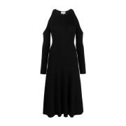 Elegant Midi Dress Collection Ganni , Black , Dames