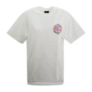 Bloemen Crewneck T-shirt met Pegaso Borduurwerk Etro , White , Dames