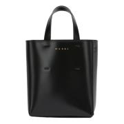 Museo mini tas leer Marni , Black , Dames