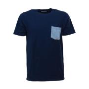Zak Crew Neck T-Shirt Roy Roger's , Blue , Heren