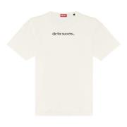 T-shirt with Die For Success embroidery Diesel , White , Heren